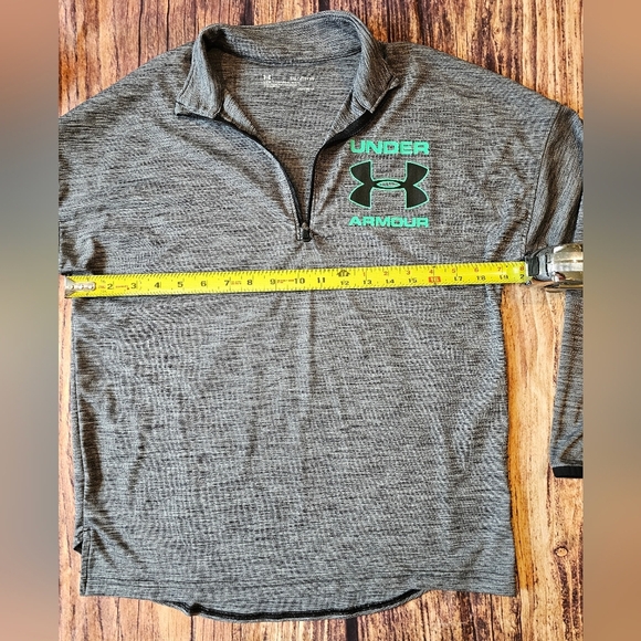 Under Armour Youth XL Heatgear Loose Quarter Zip Pullover Lightweight Logo - Picture 5 of 6
